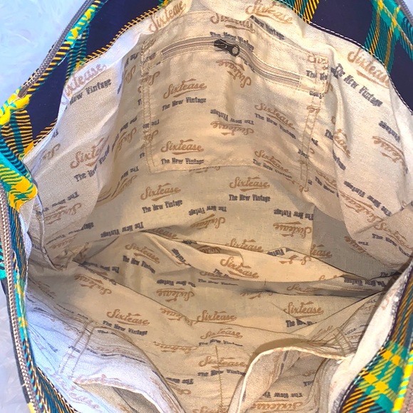 Patchwork Tote Bag | Upcyclyed Bag | Canvas & Leather - Picture 7 of 7